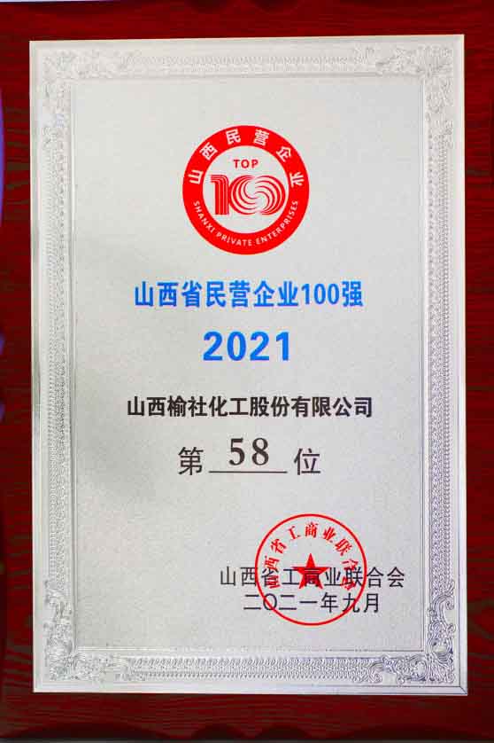 2021年山西省民营企业100强